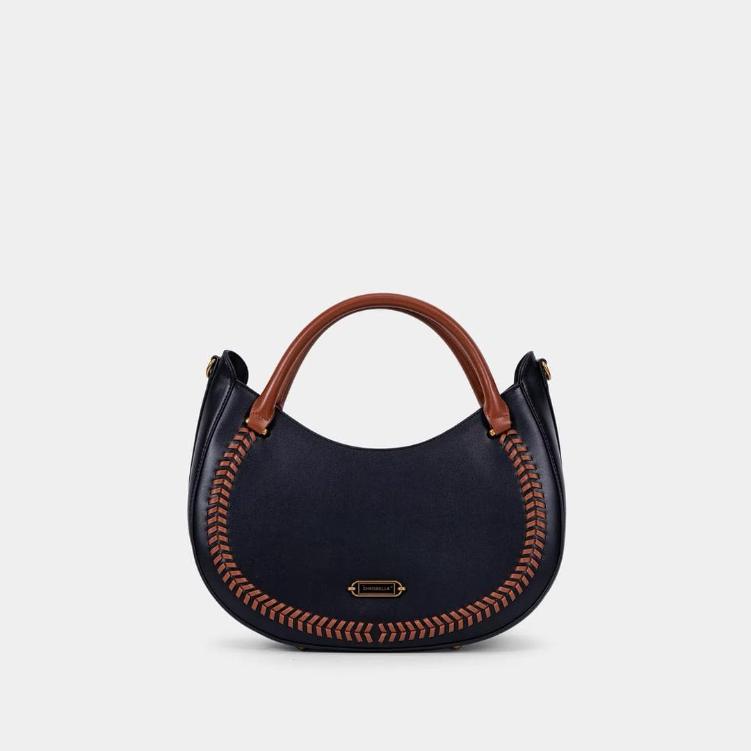 SAC DEMI-LUNE WHIPSTITCH CUIR