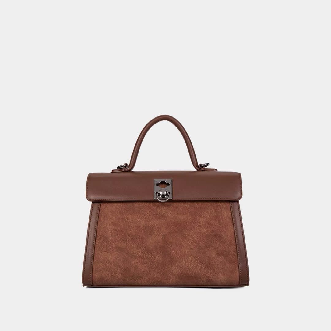 Sac Cartable Élégant Cuir et Daim - Modèle Olivia