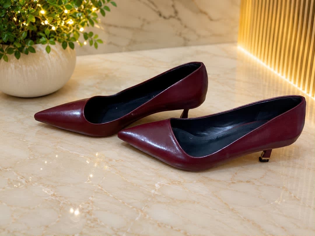 Escarpins Bordeaux – Talon Bas
