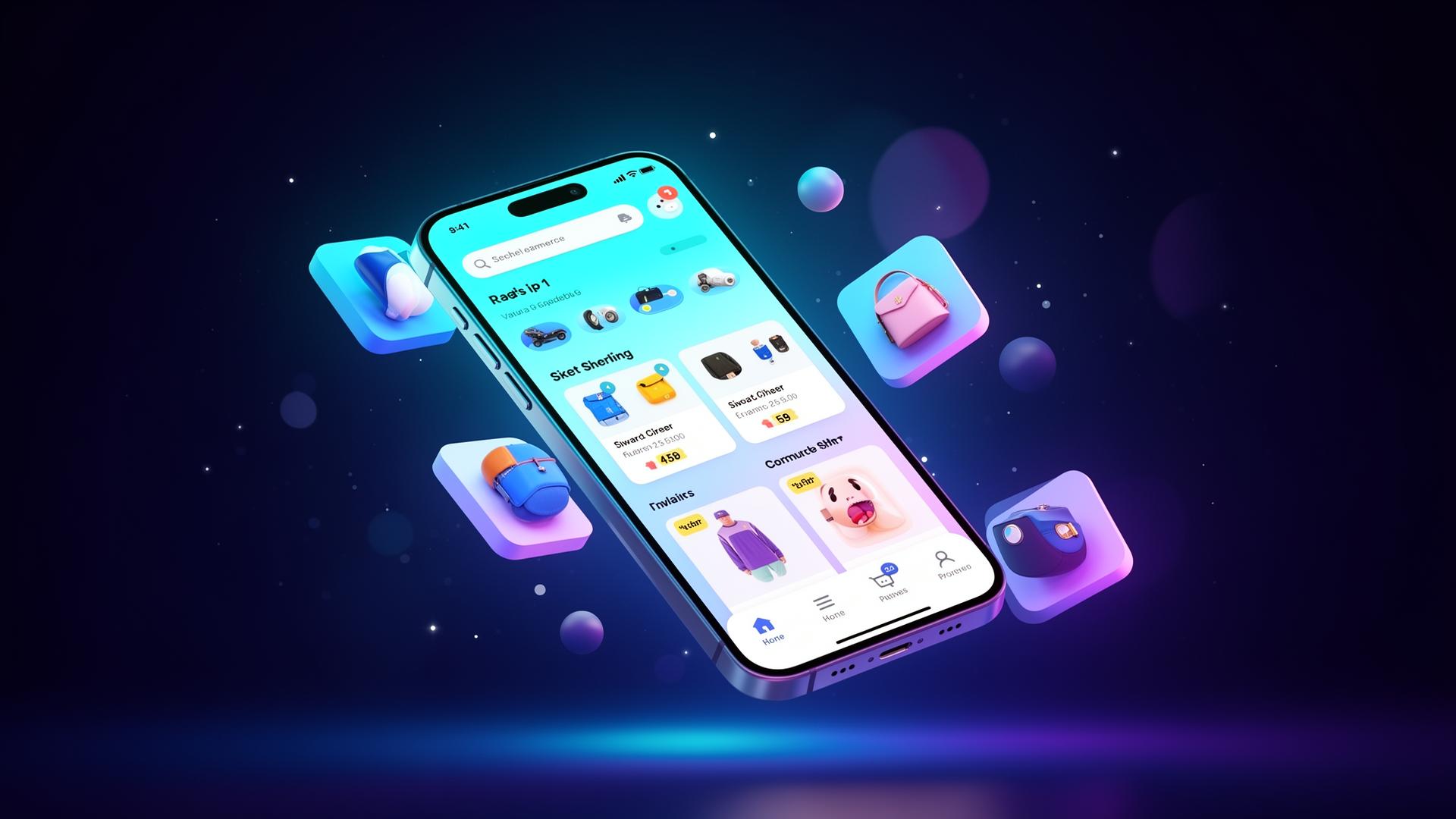 Smartphone affichant une boutique Rohaty Shop